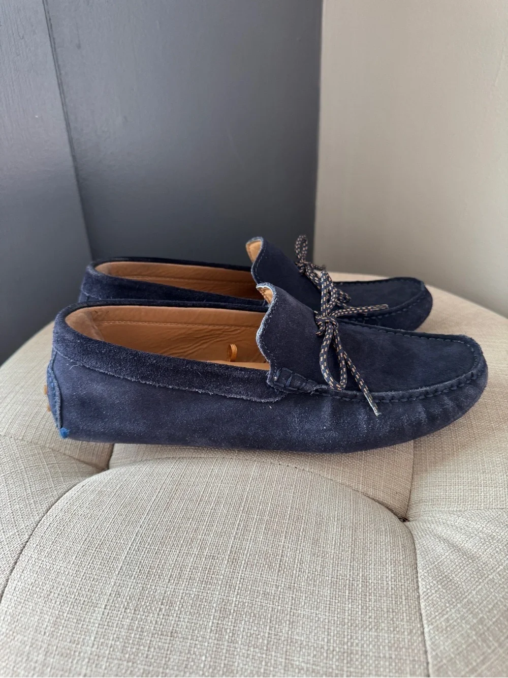 Zara Men's Split Suede Moccasins Size 8-8.5 EU 41